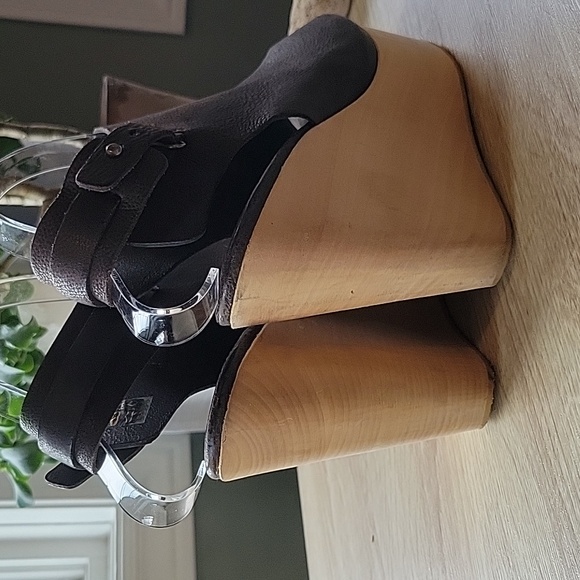 All Saints Platform Wooden Wedges - Picture 4 of 11